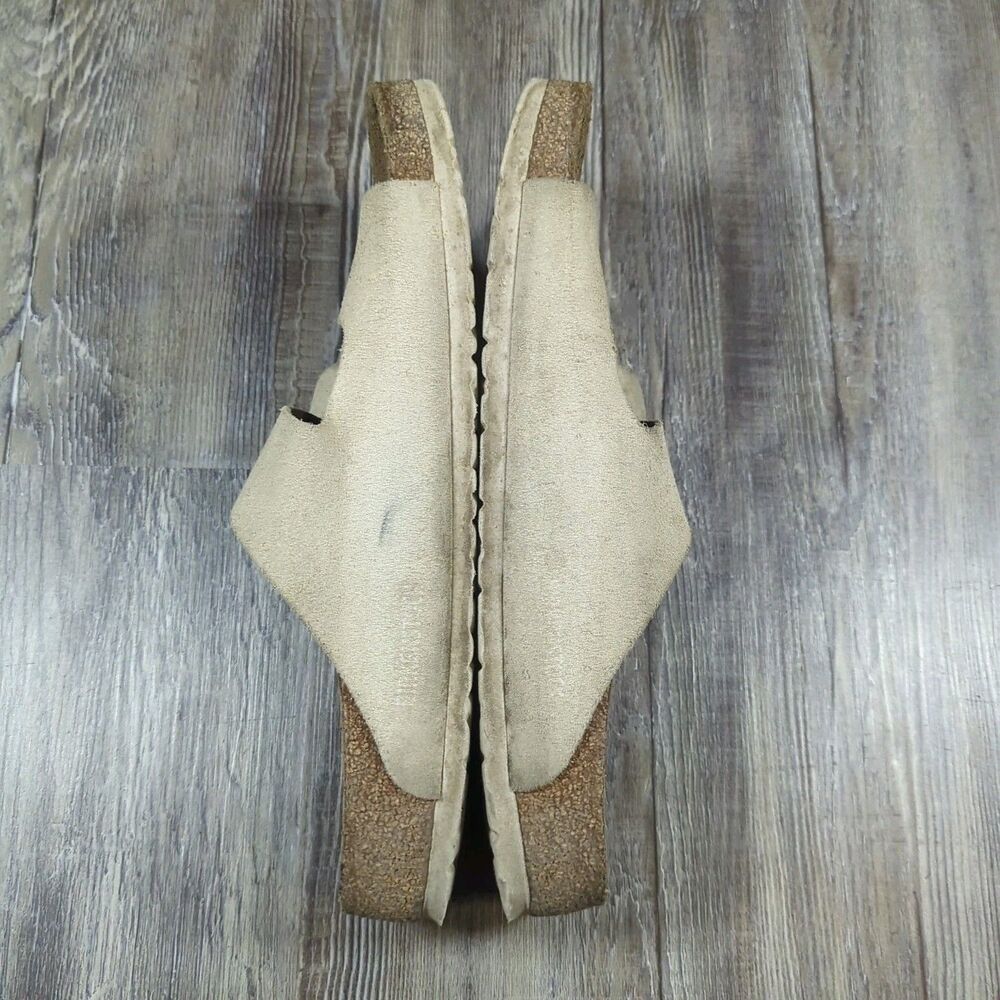 BIRKENSTOCK Arizona Tan Beige Birko-Flor Mens Slip On Sandals Size EU 45 US 12 - Picture 8 of 12